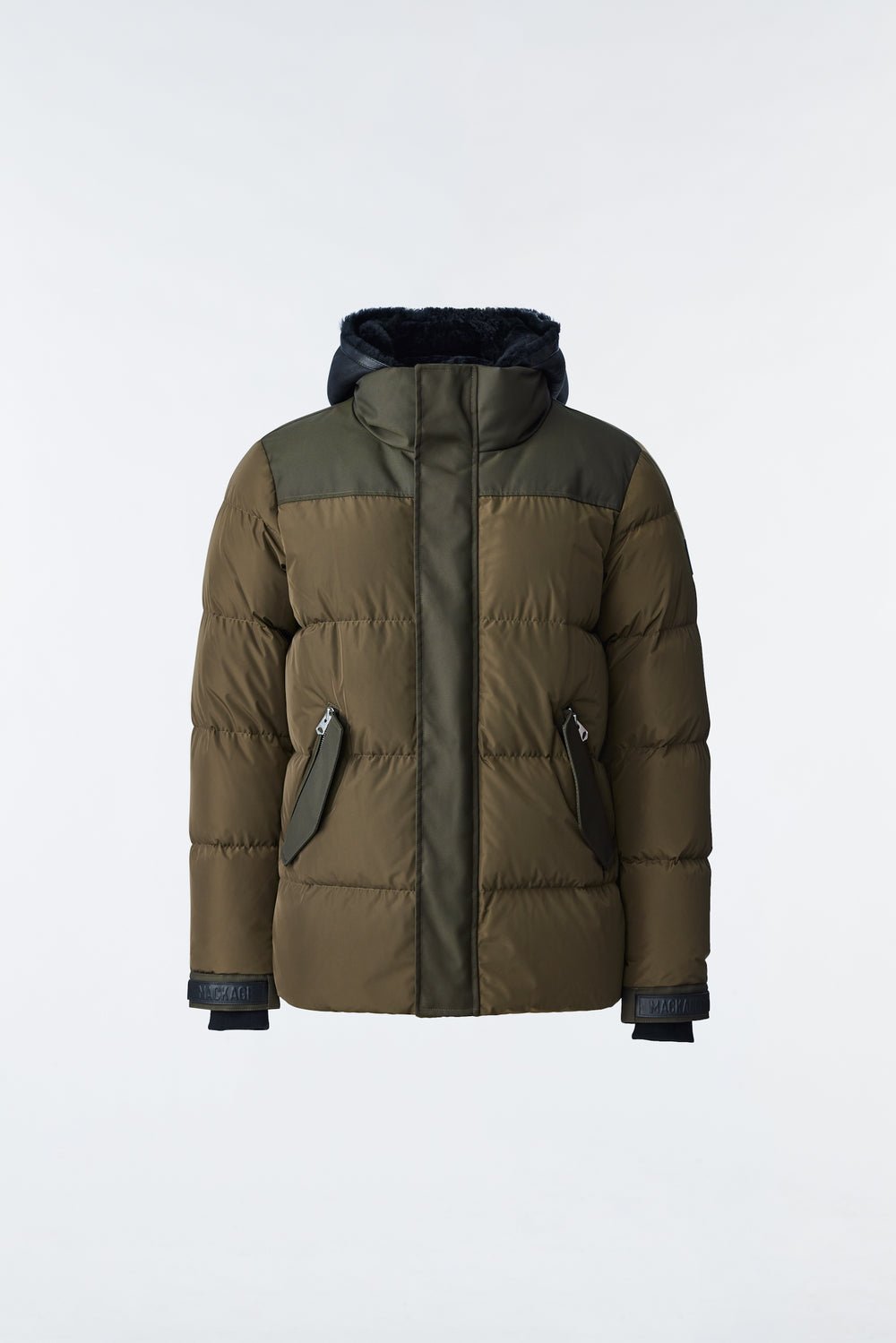 MACKAGE RILEY - down jacket with removable shearling bib - Boutique Bubbles