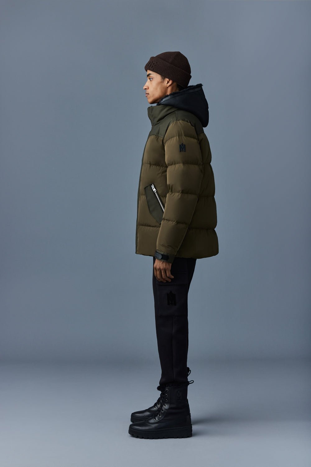 MACKAGE RILEY - down jacket with removable shearling bib - Boutique Bubbles