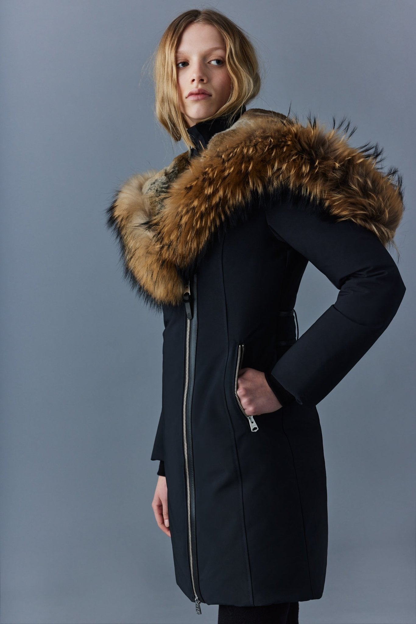 MACKAGE TRISH-F - down coat with natural fur Signature Mackage Collar - Boutique Bubbles