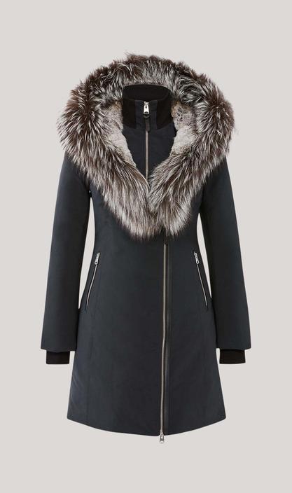 MACKAGE TRISH-X - down coat with silverfox fur trimmed collar & hood - Boutique Bubbles