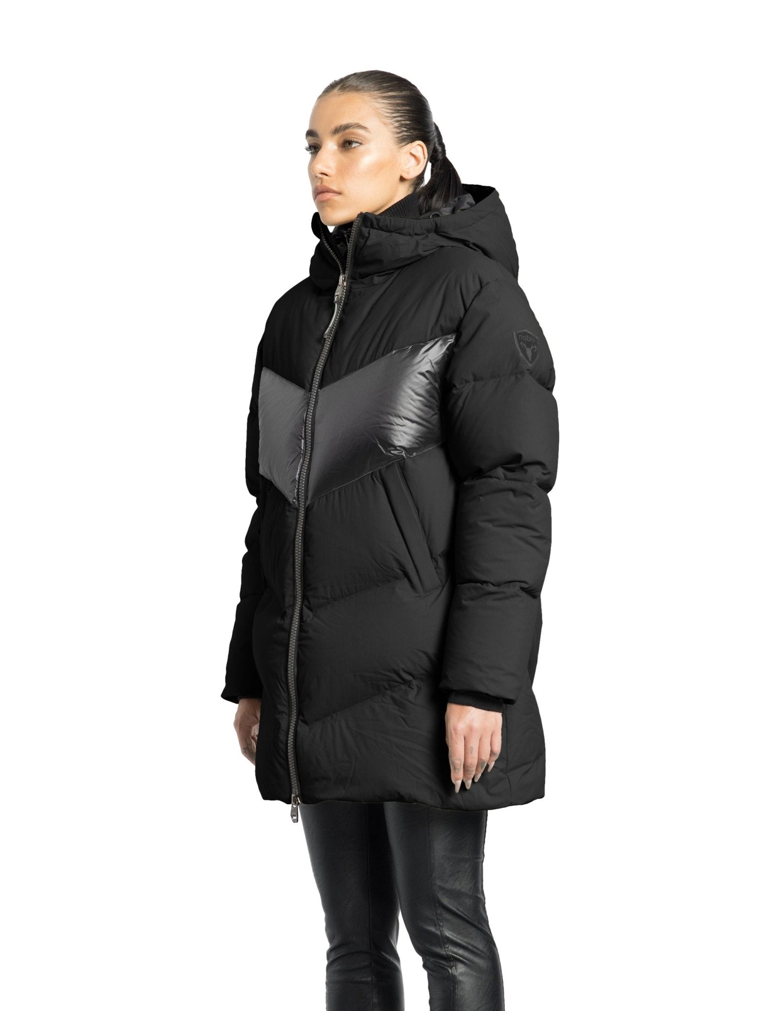 NOBIS ISLA - Women's Chevron Quilted Puffer Jacket - Boutique Bubbles