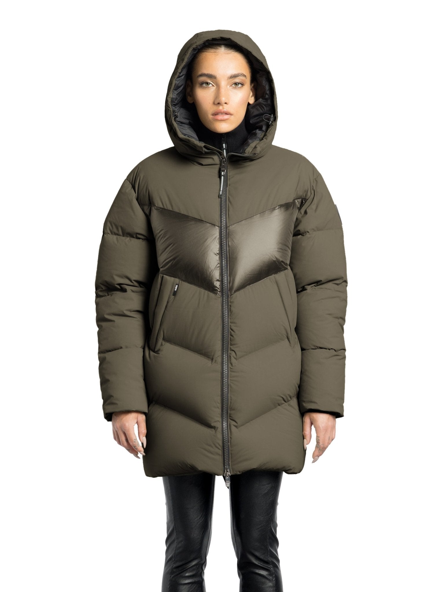 NOBIS ISLA - Women's Chevron Quilted Puffer Jacket - Boutique Bubbles