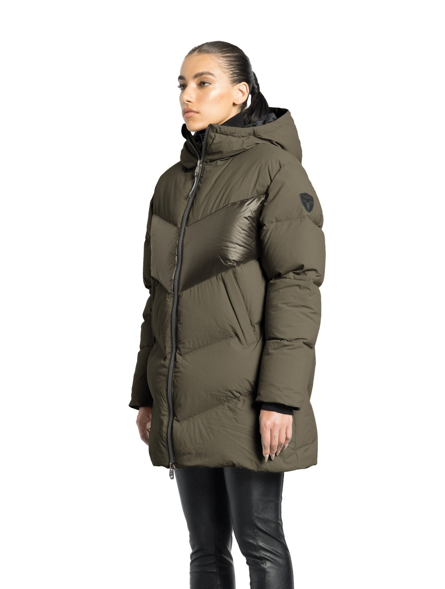 NOBIS ISLA - Women's Chevron Quilted Puffer Jacket - Boutique Bubbles