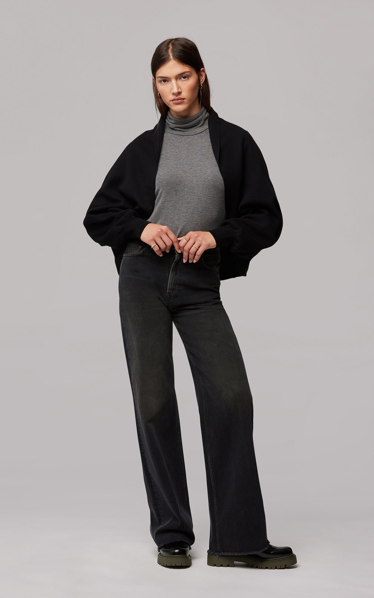 SOIA&KYO FEI - knitted scarfigan with rib cuffs - Boutique Bubbles